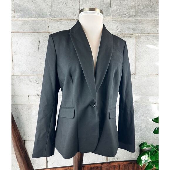 J. Crew Jackets & Blazers - J. Crew Black Ponte Blazer Office Minimalist Women's Plus Size 18 Style J8062